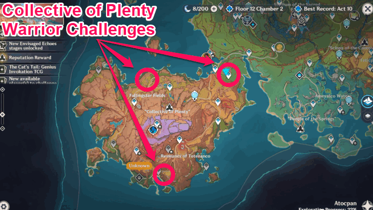 Collective of Plenty Warrior Challenges Location