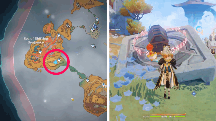 Ancient Sacred Mountain Puzzle 1 - Sea of Shifting Sentience