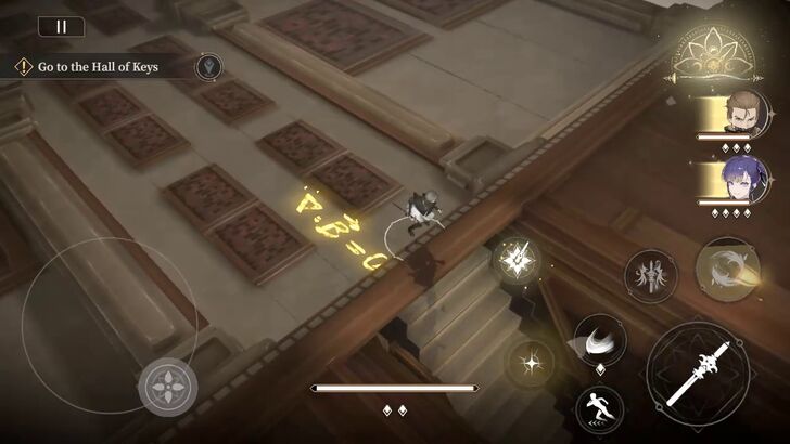 Going down the stairs