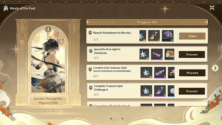 Winds of the Past Event Rewards