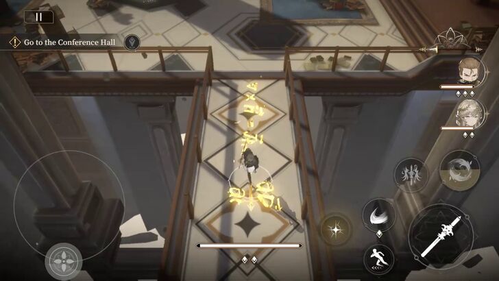 Continue along the path