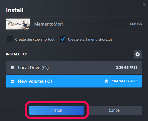 How to Install MementoMori Steam Step 4 - MementoMori