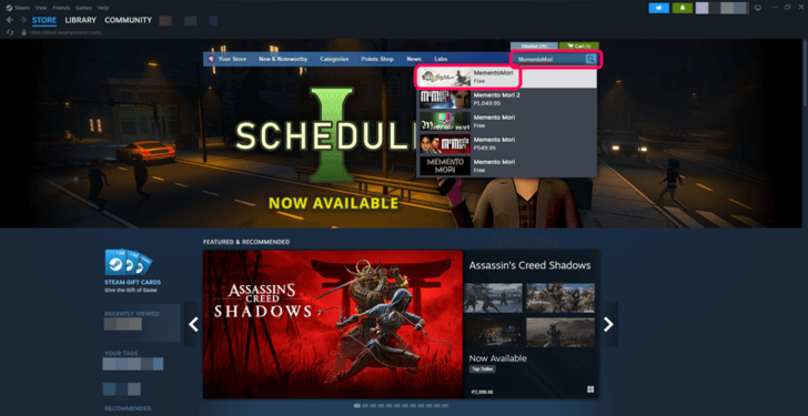How to Install MementoMori Steam Step 2 - MementoMori