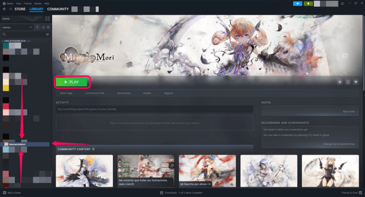 How to Install MementoMori Steam Step 5 - MementoMori
