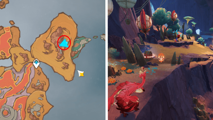 Genshin Impact - "Aligned" Volcanic Stone Stool Location