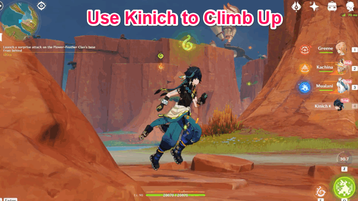 Use the Four-Leaf Sigils to climb up