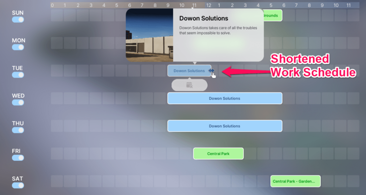 Shortened Work Schedule