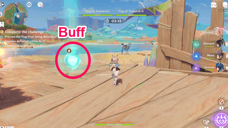 Get Buffs and Protect the Flag at All Times