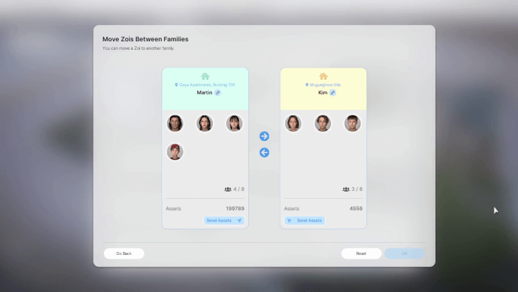 InZOI - Transfer Family Members