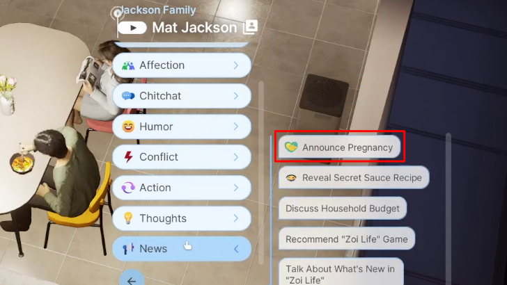 Extra Pregnancy Actions