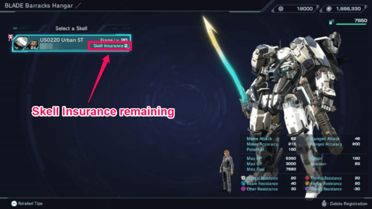 Xenoblade Chronicles X Skell Insurance Number
