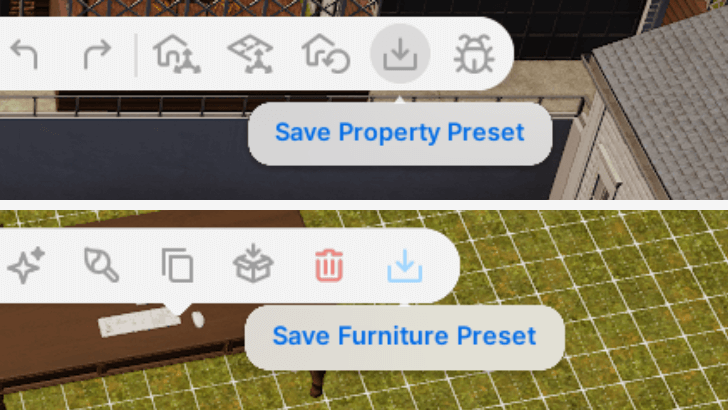 How to Save Build and Furniture Preset