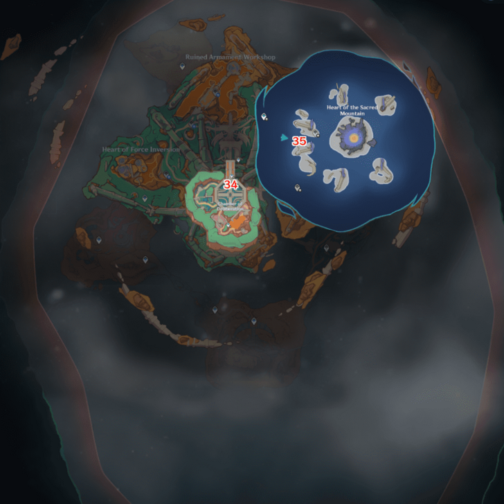 Genshin - 5.5 Natlan Viewpoint Map - Dragon