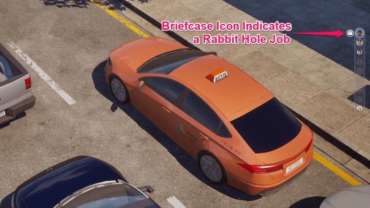 Briefcase Icon Indicates a Rabbit Hole Job