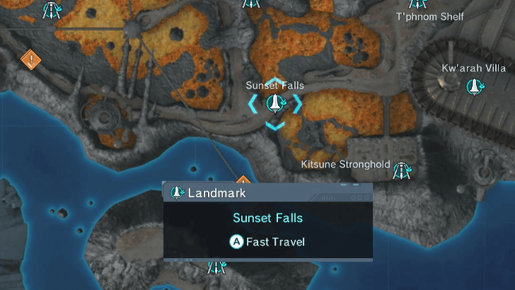 Sunset Falls Location