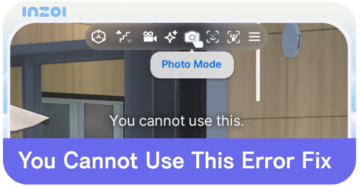inzoi You Cannot Use This Error Fix