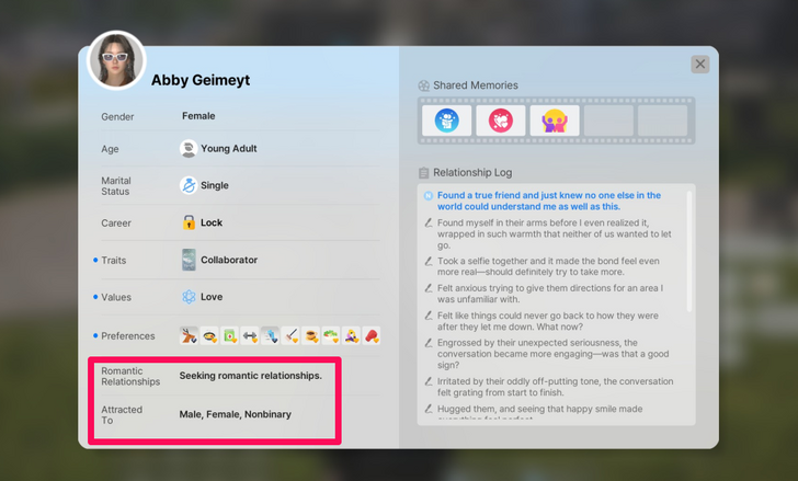 Locked Romantic Preferences