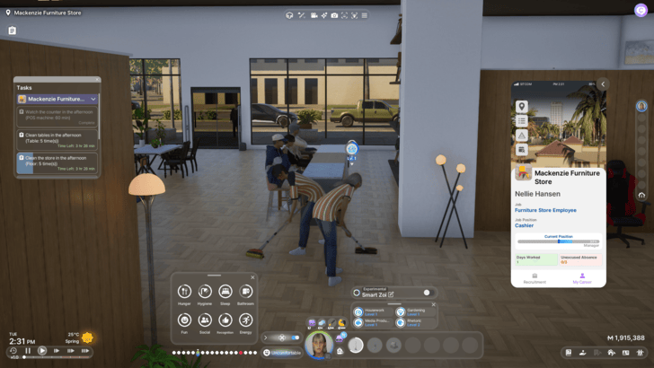 Cleaning Near the POS Machine