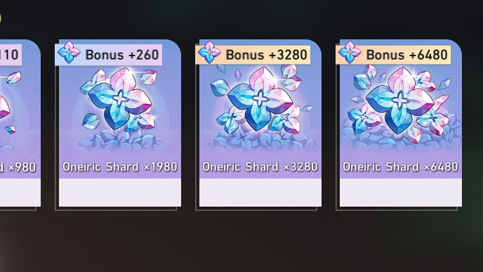 Honkai Star Rail - Oneiric Shards