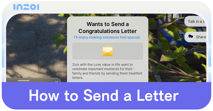 inZOI How to Send a Letter