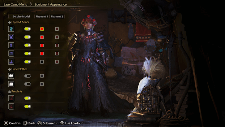 Select Pigment 1 or 2