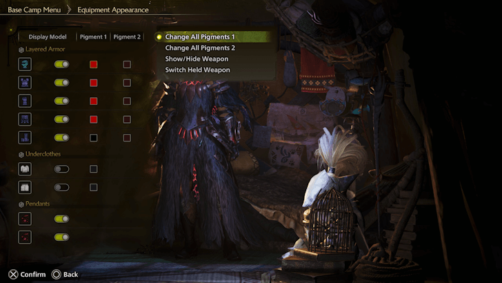 Change All Pigment 1 or 2