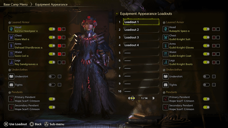 Optional Save Appearance Loadout