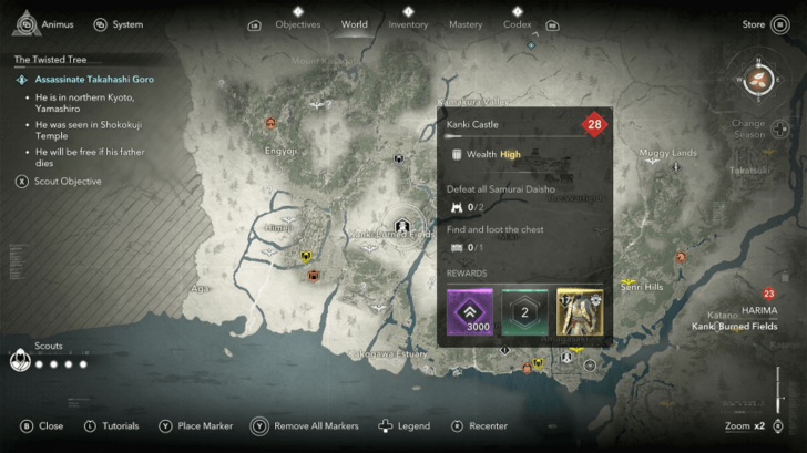 AC Shadows Samurai Daimyo Armor of Legend Location in Harima