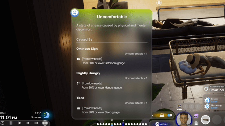 Uncomfortable on Low Needs