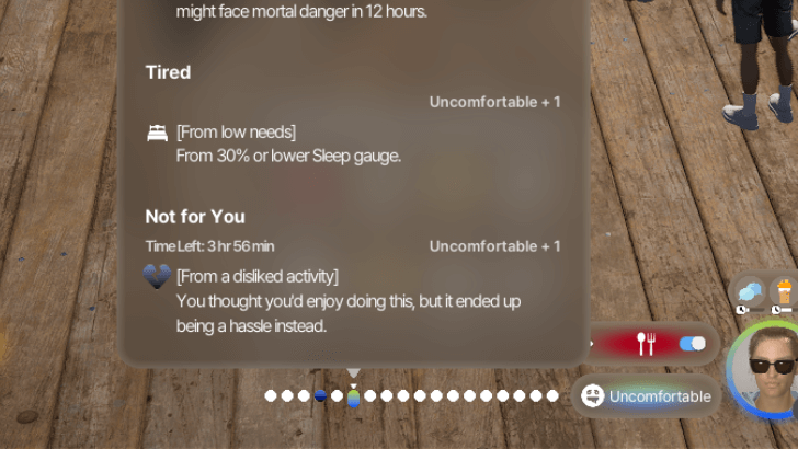 Uncomfortable From Doing Disliked Activity