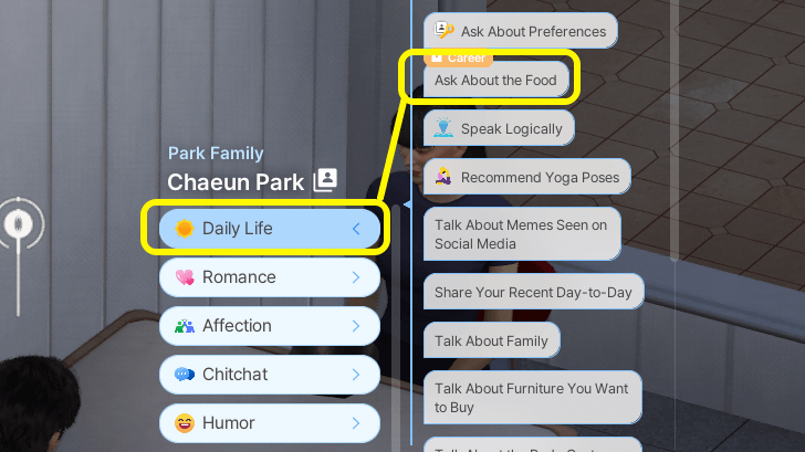 Ask About the Food Daily Life