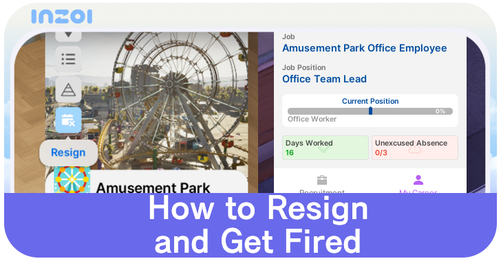 inZOI How to Resign and Get Fired