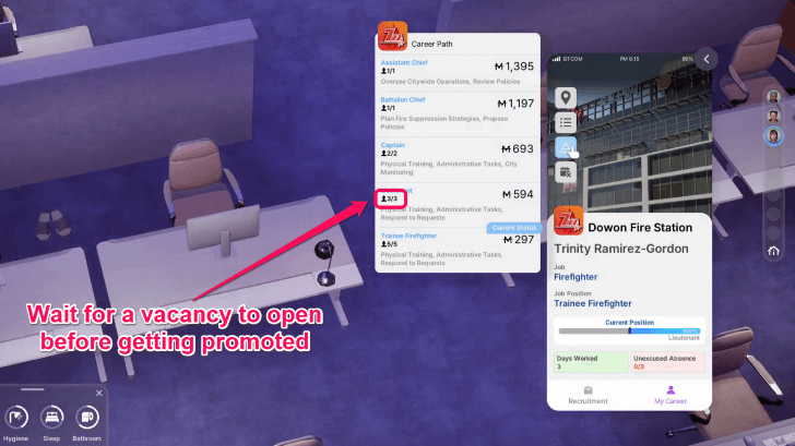 Wait for Vacancy for Promotion