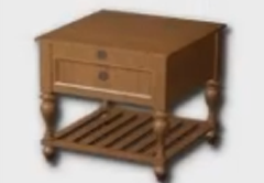 Wooden Slat Side Table