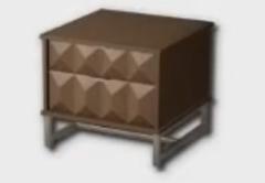 Wooden Scalloped Side Table