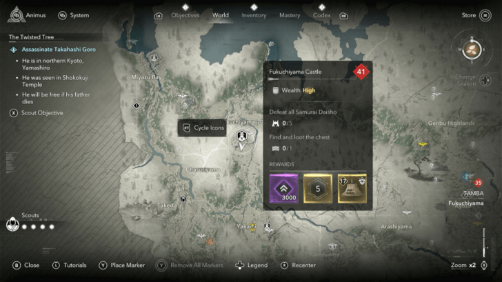 AC Shadows Kasa of the Legendary Ronin Location in Tamba