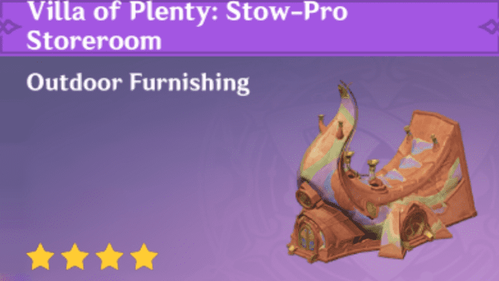 Genshin Impact - How to Get Villa of Plenty: Stow-Pro Storeroom Furnishing