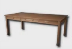 Straight Handle Wooden Desk