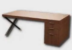 X Leg Asymmetrical Desk