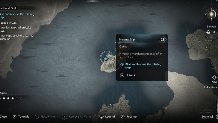 Missing Ship location