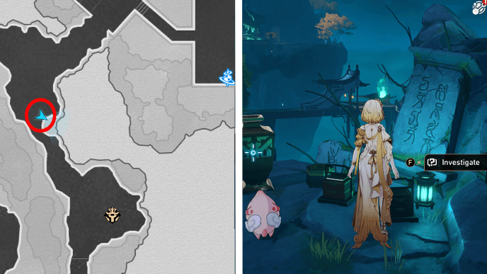 Honkai Star Rail - Stele Surrounded by Mystery Boxes