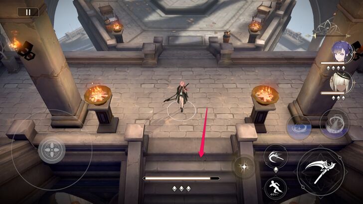 Take the opposite staircase