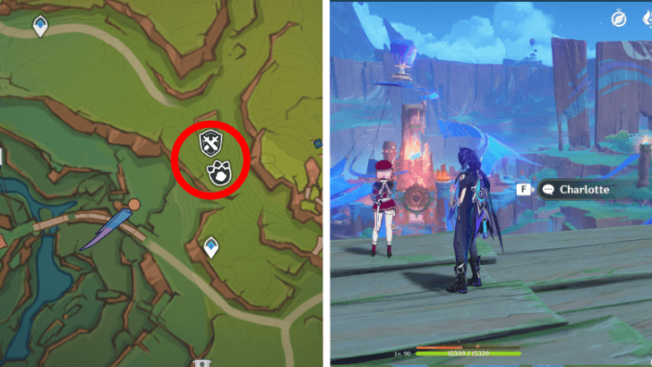 Genshin - Glory in Bloom Character Locations - Charlotte