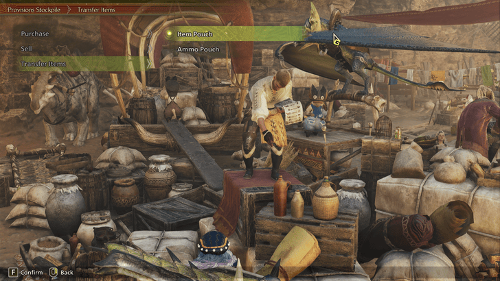 Monster Hunter Wilds Provisions Stockpile Item Transfer