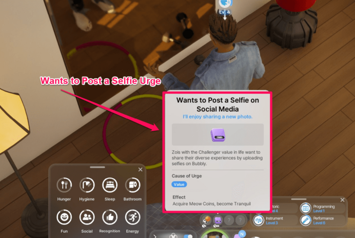 Wants to Post a Selfie on Social Media Urge