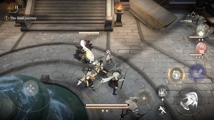 Defeat Enemies Past the Water Fountain