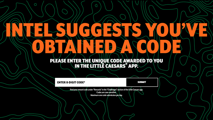 Code Redemption Page