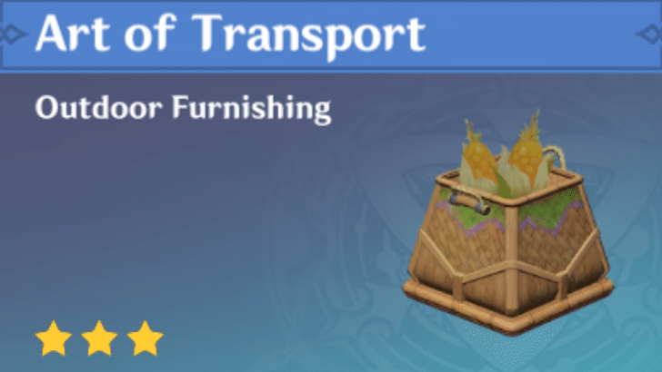 Genshin Impact - How to Get Art of Transport Furnishing