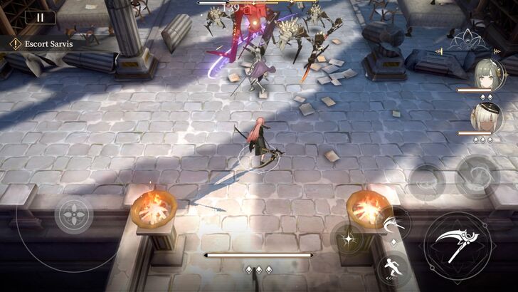 Protect Sarvis and Defeat Enemies