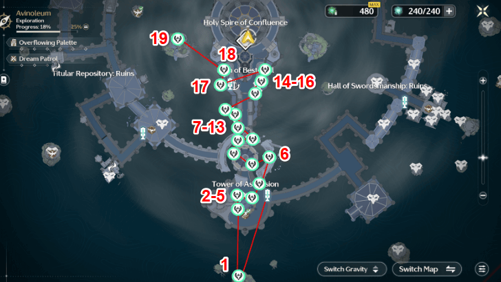 Gusts of Welkin Route 2 with Icons